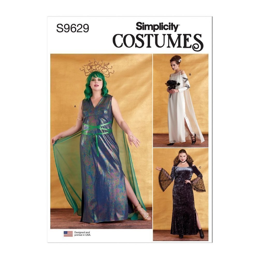 Simplicity Sewing Pattern 9629 11610‎ Costume Gown Womens Size 20W-28W